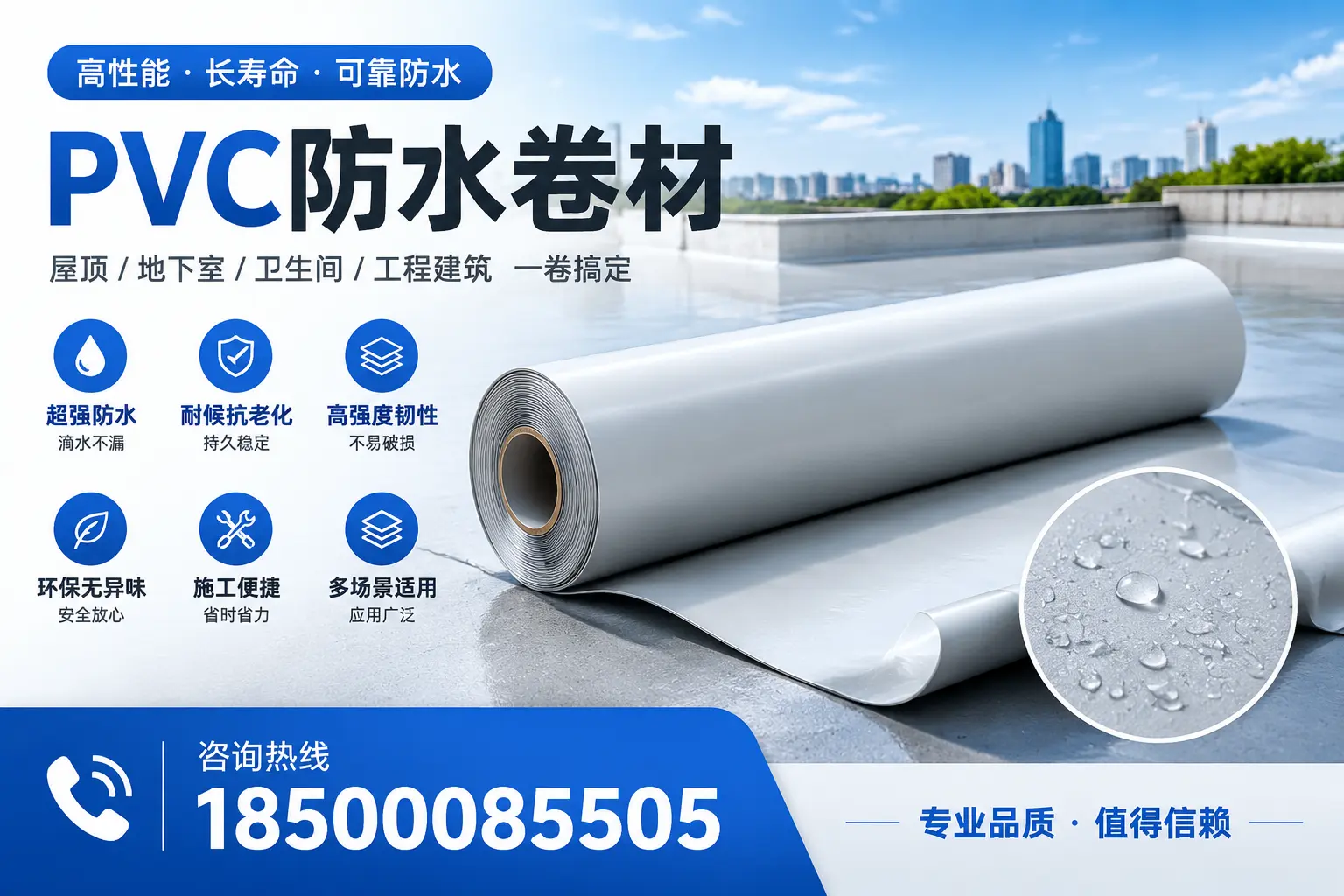 PVC防水卷材的防水效果评测，适合洛阳的科学依据